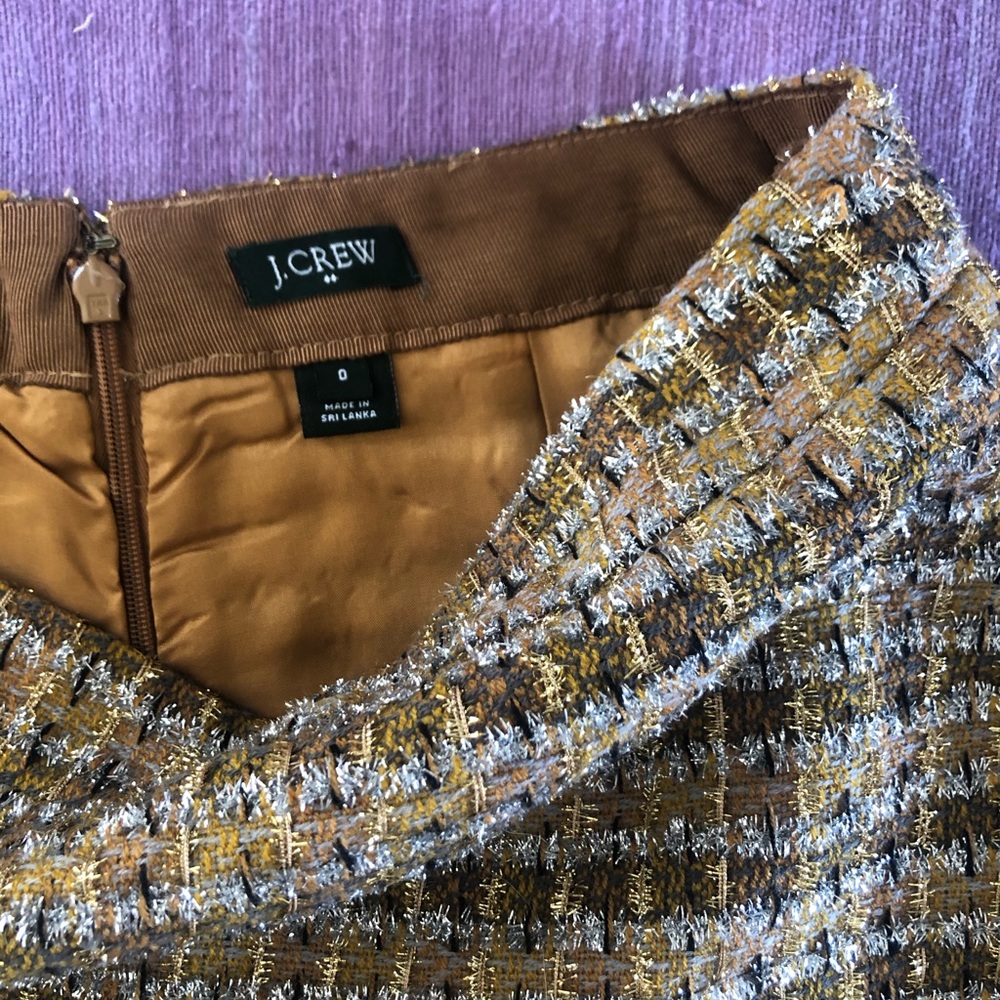 🍸🍸J Crew Tweed Metallic Mini🍸🍸